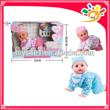 13 inches + 6.5 inches Battery operated crawling baby doll toy wholesale